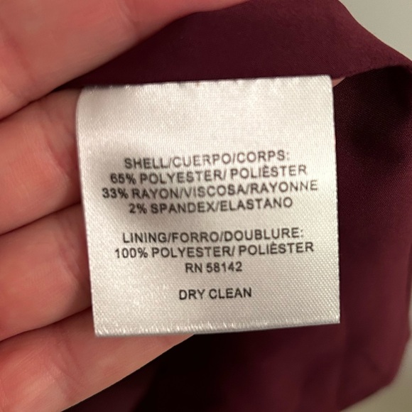 GAL MEETS GLAM Plus The MEG PolkaDot Jacquard Fit & Flare Dress WINE SZ: 14 - Picture 8 of 16